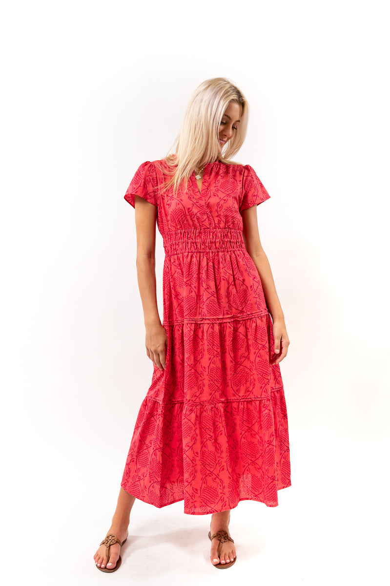 The Sydney Dress in Raspberry Floral Liza Byrd