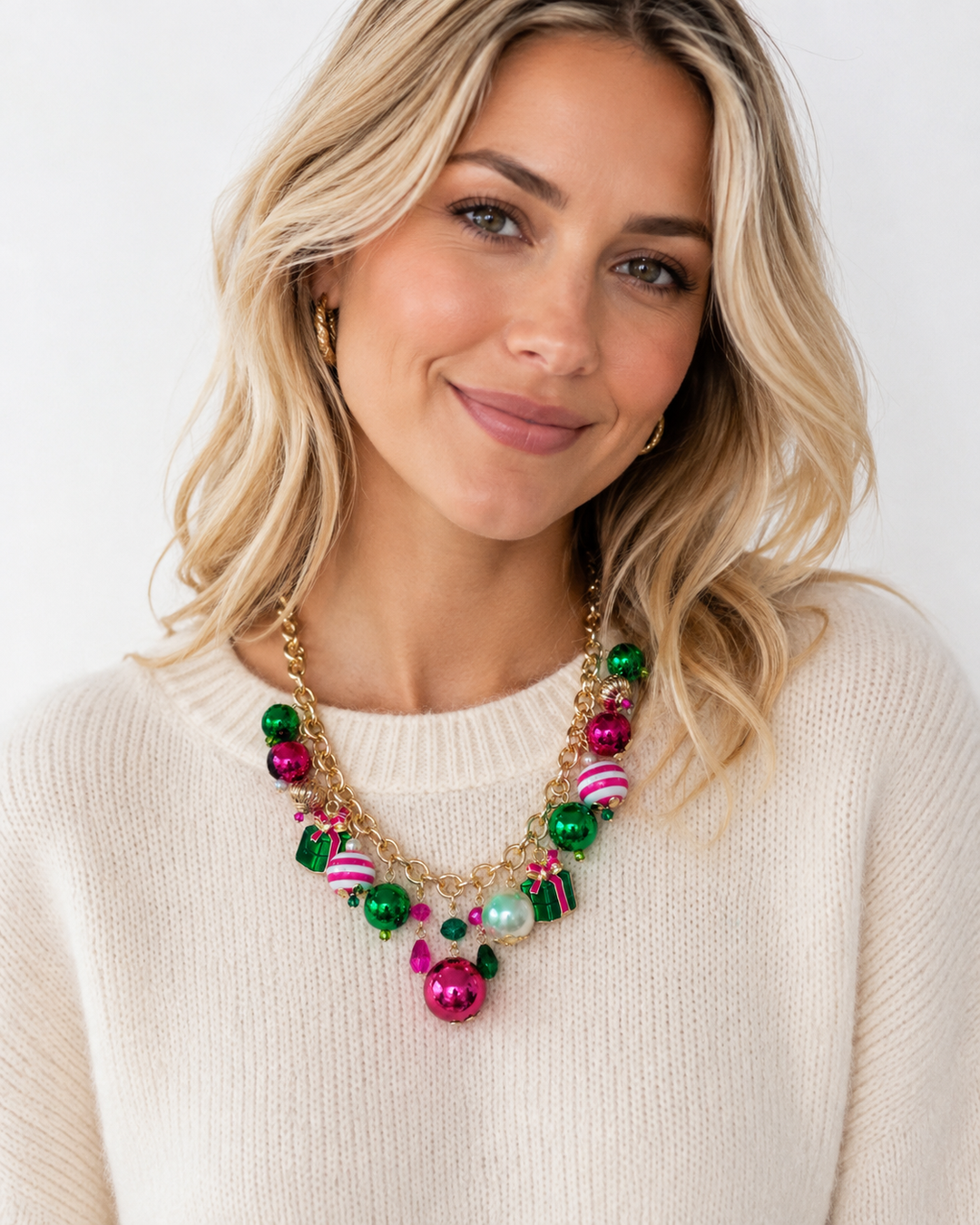 Chunky Christmas Statement Necklace