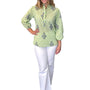 The Tricia Cotton Top in Light Green Hand Block Printed Cotton