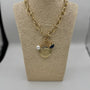 Toggle Charm Gold Link Necklace