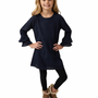The Bayly Tiered Sleeve Dress in Navy