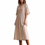 The Joanie Multi Striped Cotton Smocked Dress