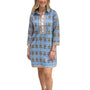 The Annika Cotton Dress in Baby Blue Floral