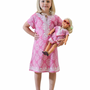 The Charlotte Embroidered Dress in Pink and White