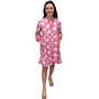 The Show Your Stripes Morley Embroidered Trim Dress in Pink and White Zebra Print