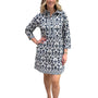 The Annika Cotton Dress in Navy and White