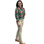 The Amelia Ruffle Front Top in Tropical Floral