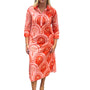 The Lisette Pink and Coral Palm Print Cotton Dress