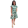 The Preston Side Pocket Dress in Emerald Green and White
