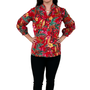 The Mckenzie Cinch Back Top in Hand Blocked Monkey Print Floral