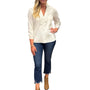 The Emerson White Cotton Top in Diamond Jacquard