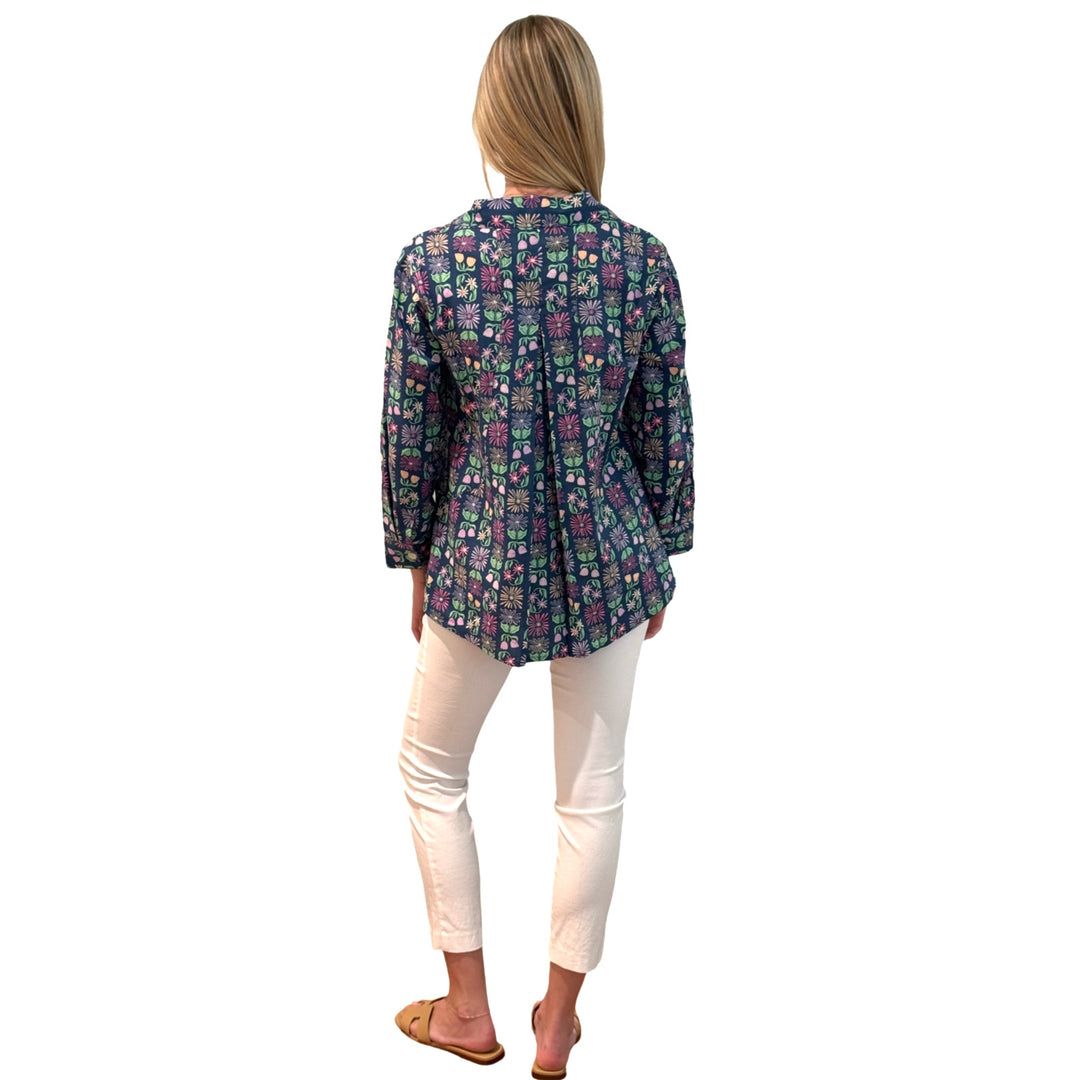 The Mimi Side Pocket Top in Multi Colored Floral — view 6