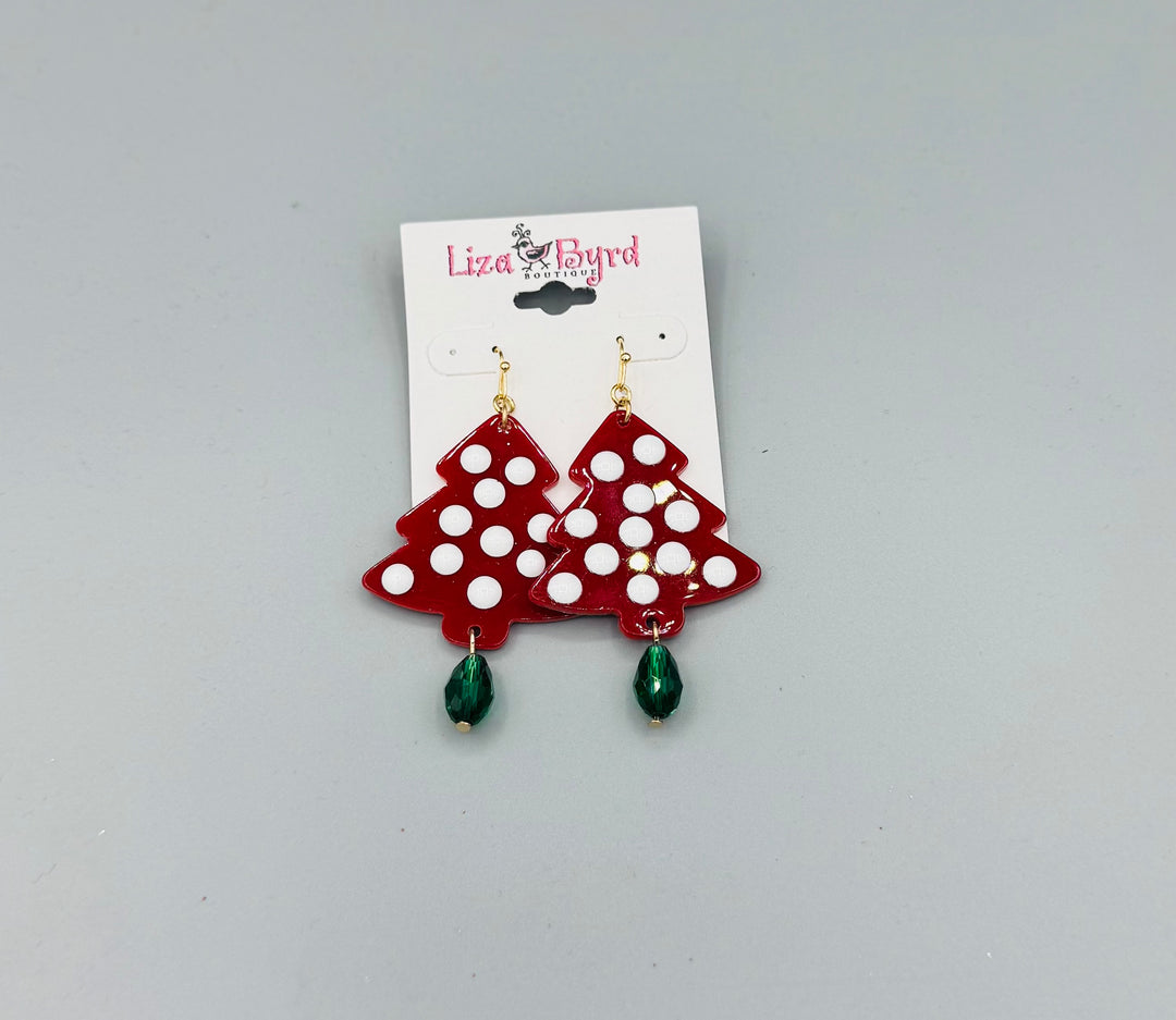 Christmas Tree Drop Earring