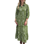 The Lucille Button Front Dress in Army Green