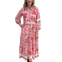 The Campbell Ruffle Trim Dress in Pink Multi Floral