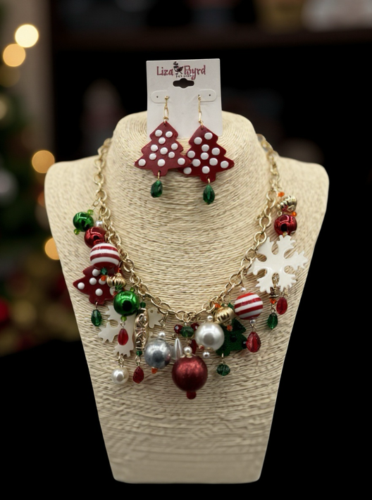 Chunky Christmas Statement Necklace