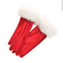 Red Velvet Faux Fur Fleece Lined Glove