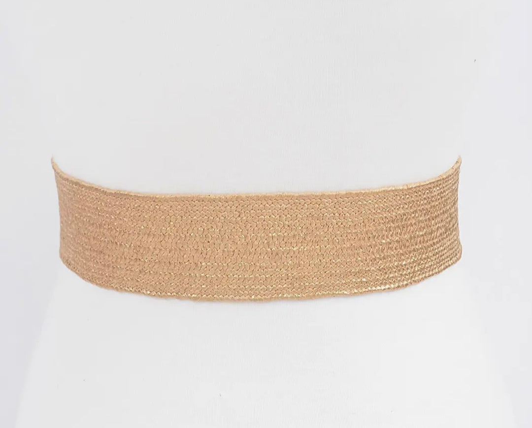 Wide Pearl Buckle Elastic Belt — view 4