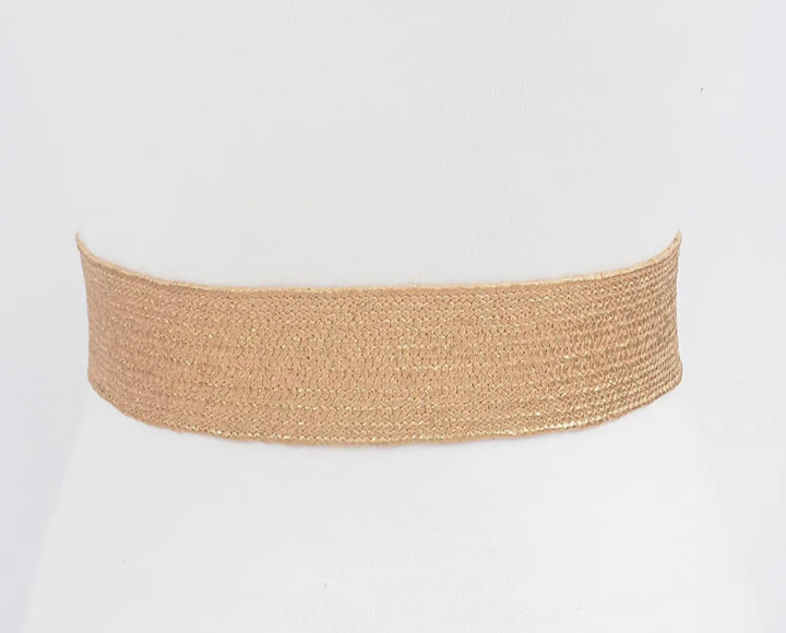 Wide Pearl Buckle Elastic Belt — view 4