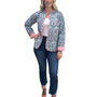 The Madeline Reversible Hand Block Printed Jacket in Multi-Colored Blue