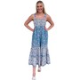 The Sutton Floral Print Smocked Long Length Dress