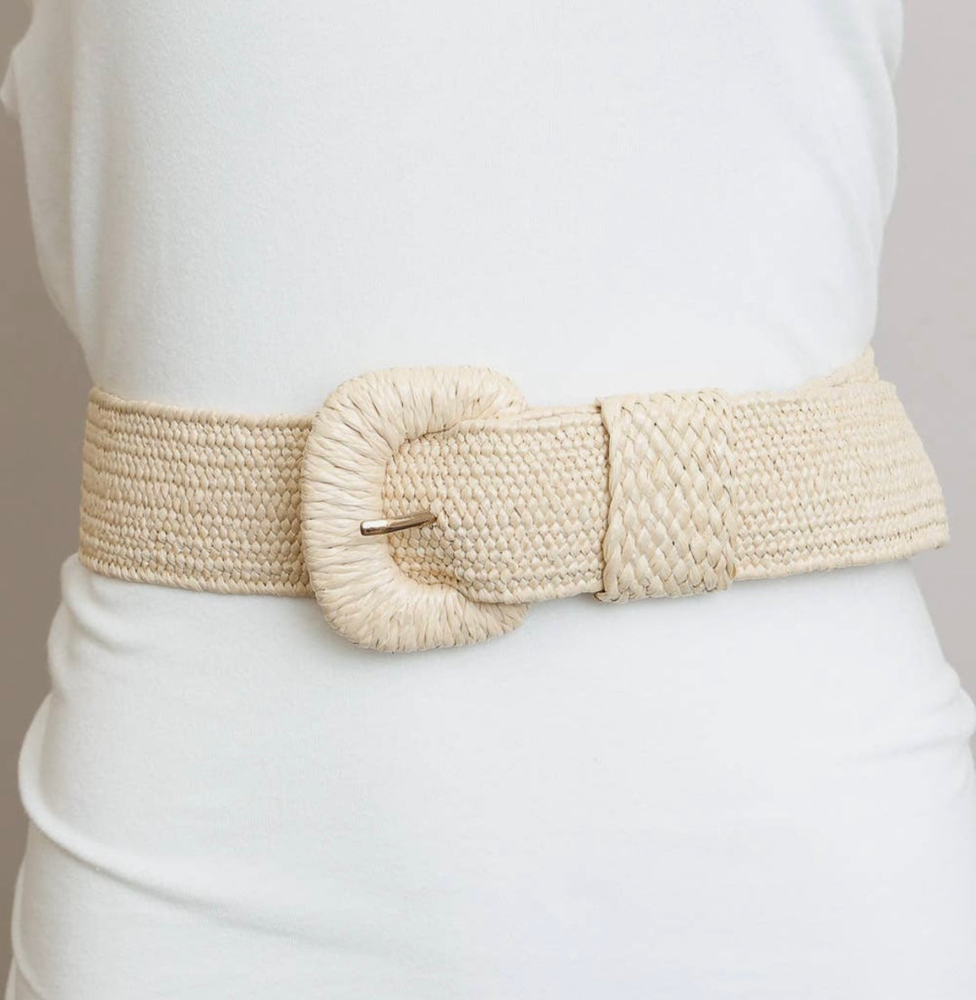 Raffia Buckle Belt — view 3