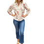 The Laurel Pink Hand Block Printed Tulip Cotton Top