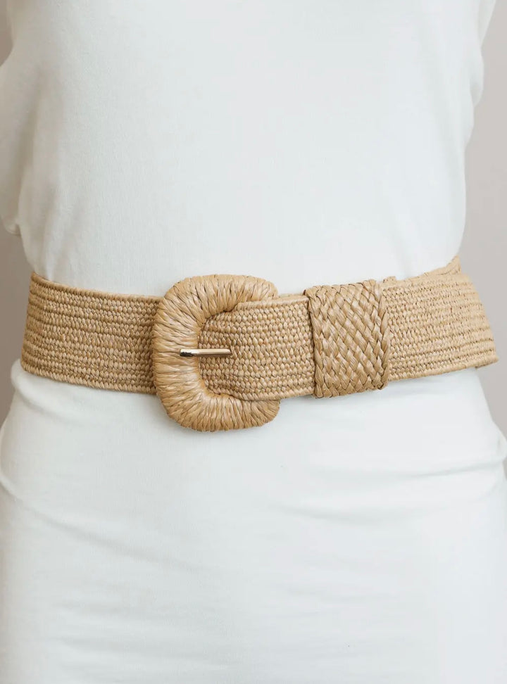 Raffia Buckle Belt