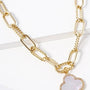 Gold Link Quatrefoil Necklace