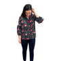 The McKenzie Top in Black and Pink Floral