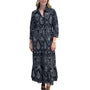 The Lucille Button Front Dress Maxi Dress in Black and White