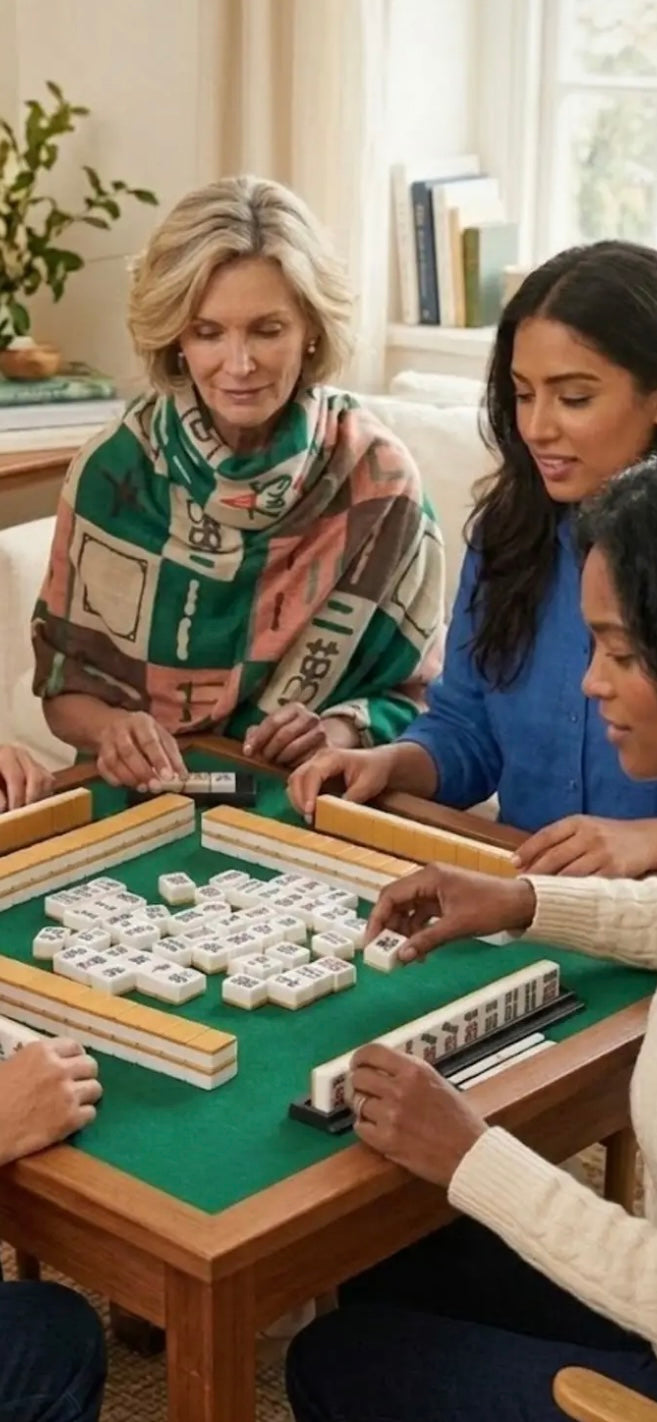 Mahjong Reversible Scarf