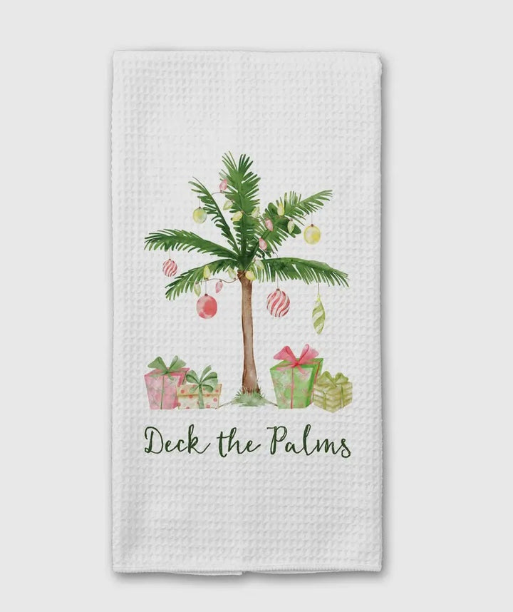 Deck the Palms Dish Towel — view 2