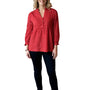 The Cameron Top in Red and Silver
