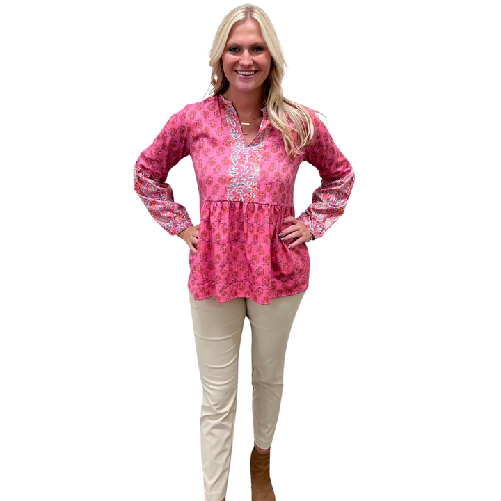 The Ella Tunic in Strawberry Pink — view 2