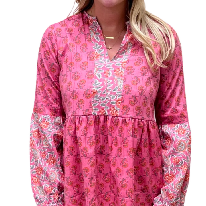 The Ella Tunic in Strawberry Pink — view 3