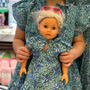 The Tinley Green Blue Block Print Doll Dress
