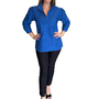 The Shipley Top in Royal Blue Embroidered Schiffle Cotton