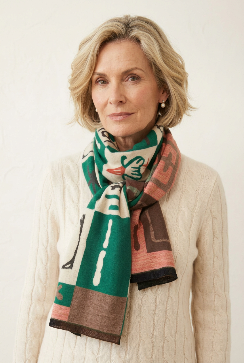Mahjong Reversible Scarf