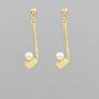Golf Club Pearl Ball Earring
