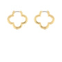 Quatrefoil Pin Catch Hoop Earring