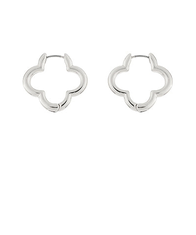 Quatrefoil Pin Catch Hoop Earring — view 2