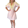 The Gabby Embroidered Cotton Dress in Sand
