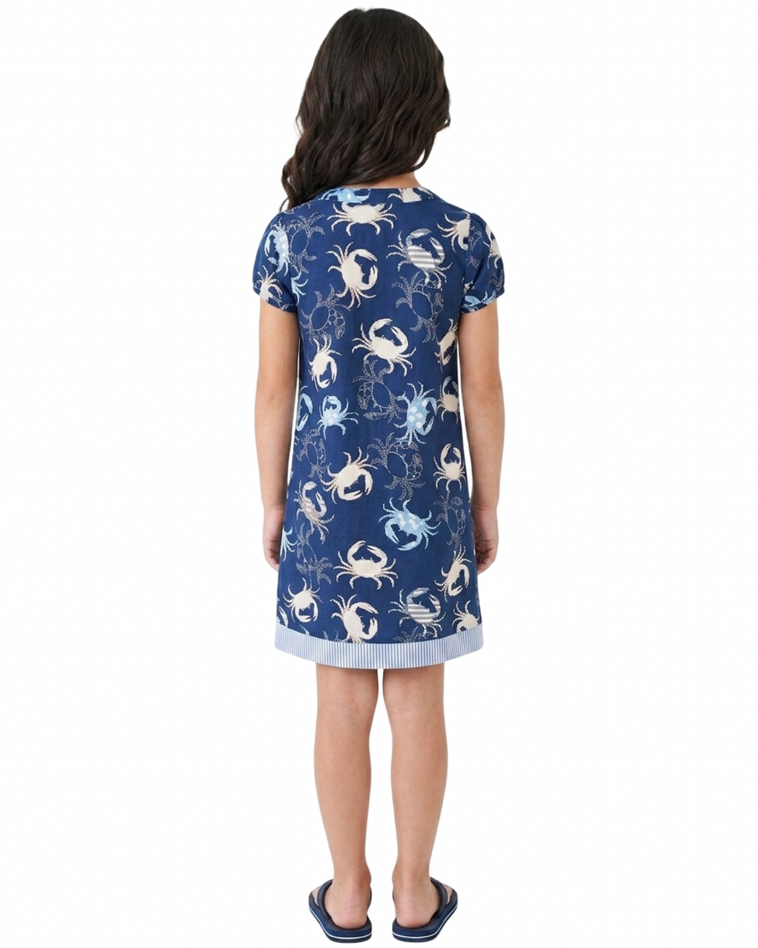 The Michelle Cotton Smocked Neck Short Sleeve Dress for Girl&