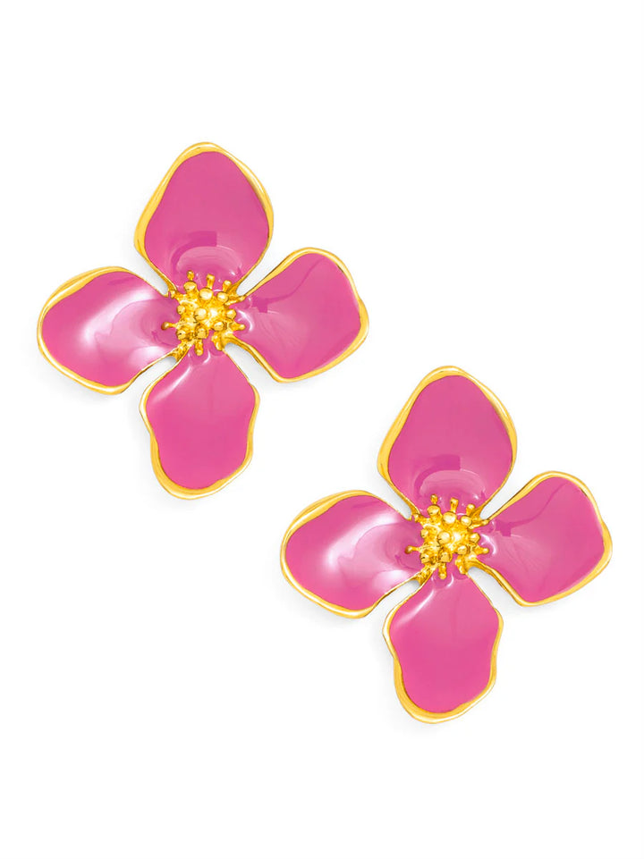 Flower Enamel Stud Earring
