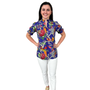 The Montgomery Short Sleeve Cotton Bird Print Top