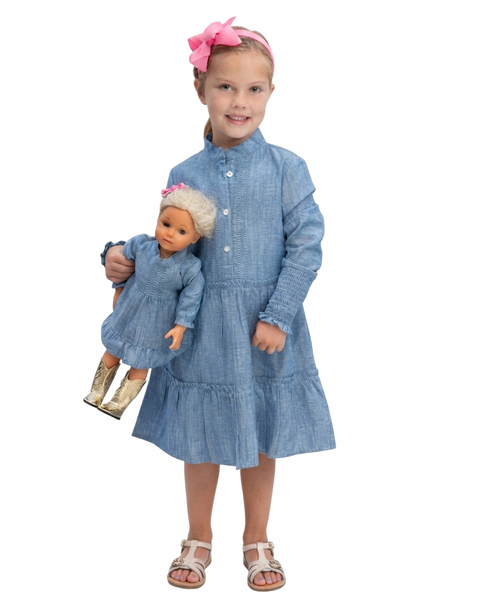 The Wesley Chambray Doll Dress