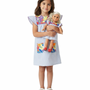 The Molleson Embroidered Flutter Sleeve Dress For Girls