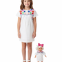 Sealife Embroidered Cotton Dress for Girls