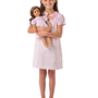 The Michelle Dress For Girls in White and Pink